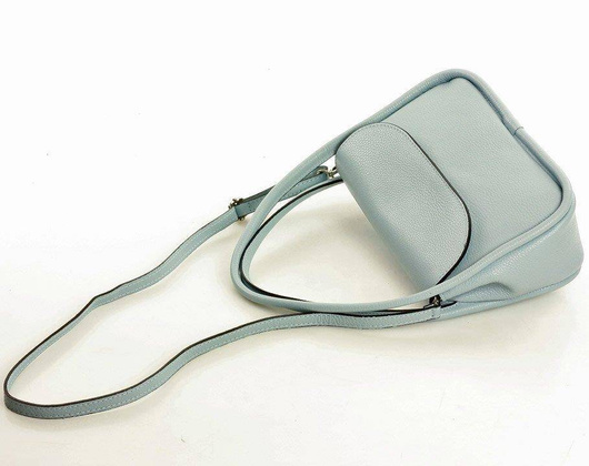 MARCO MAZZINI Torebka skórzana na ramię wizytowa listonoszka perfect leather niebieski błękit - min. zamówienie 20 / 50 / 100 szt.