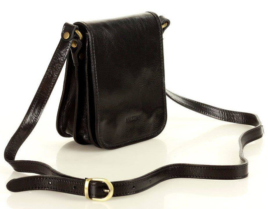 Marco Mazzini Torebka raportówka listonoszka skórzana messenger classic bag czarna - min. zamówienie 20 / 50 / 100 szt.