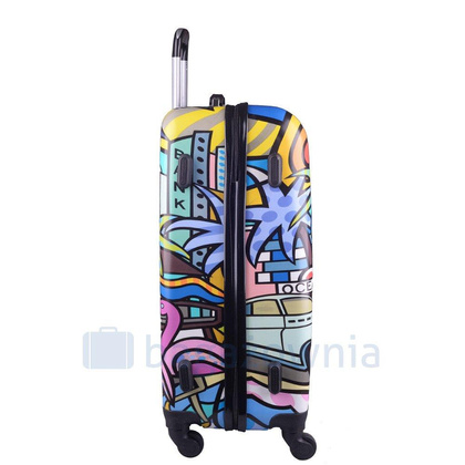 Średnia walizka KEMER RGL PRINT M Picasso Multikolor