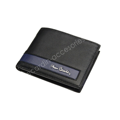 Portfel męski skórzany PIERRE CARDIN CB TILAK26 8824 RFID Czarno niebieski