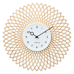 LAVVU Drewniany zegar Sweep CHIC ⌀38cm
