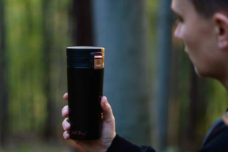 Kubek termiczny 400ml FUORI czarny Rose Gold 28036