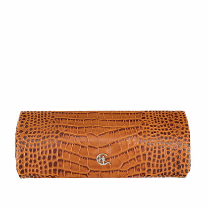 Etui na okulary Canaletto z naturalnej skóry na wzór krokodyla ED107s262