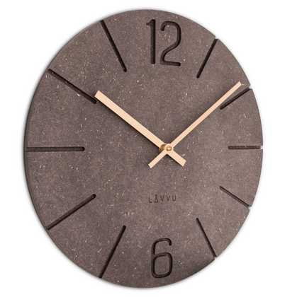 LAVVU Brązowy zegar ścienny Natur ⌀34cm