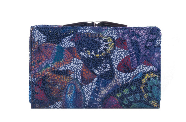 Portfel damski skórzany KEMER 011D Granatowy - min. zamówienie 20 / 50 / 100 szt.