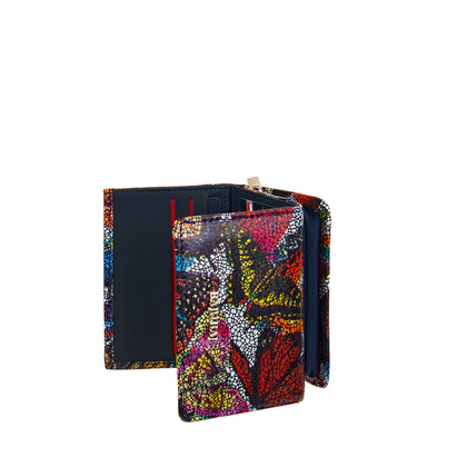 Mały Kolorowy Portfel Damski BajuBaj z Motywem Motyli – Styl i Bezpieczeństwo RFID PD2003cs13