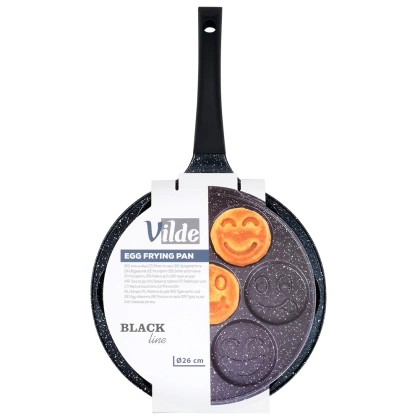 Patelnia do jajek granitowa 7 otworów BLACK LINE 26 cm