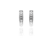 MINET Błyszczące kolczyki srebrne z białymi cyrkoniami