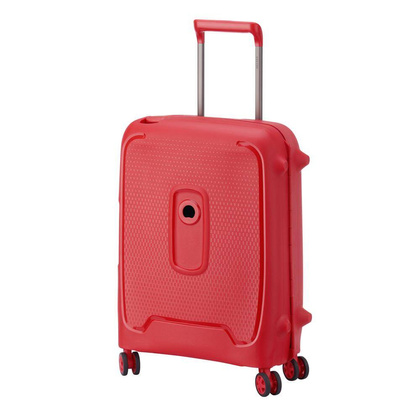 Delsey Moncey Mała twarda czerwona walizka kabinowa na kółkach 55 cm