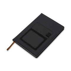 Notes z kieszonką na telefon Irun, czarny