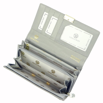 Portfel damski skórzany PELLUCCI GS-106 popiel