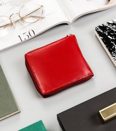 Portfel-portmonetka damska ze skóry naturalnej