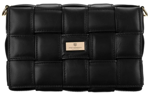 Skórzana listonoszka damska Peterson Czarna