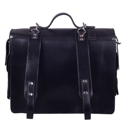 Torba skórzana na ramię KEMER 888 Czarna