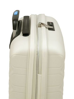 Walizka DIELLE 100 4k 55cm kabinowa biała PP z poszerzeniem