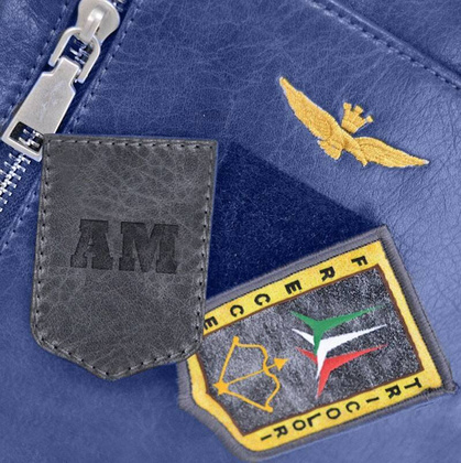 Torba na ramię AERONAUTICA MILITARE Pilot Niebieska