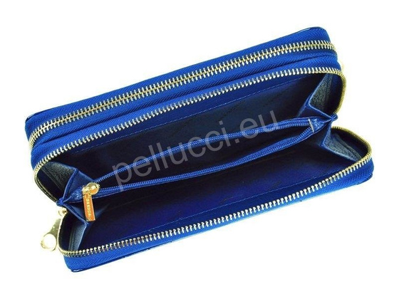 Portfel damski skórzany PELLUCCI BC-118 Ciemny Brąz