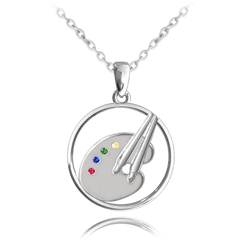 MINET Naszyjnik srebrny PALETA MALARSKA