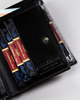 Elegancki duzy portfel meski ze skory naturalnej