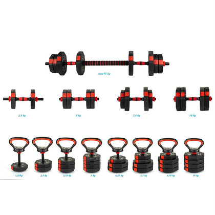 Hantla kompozytowa kettlebell 4W1 15 KG Eb Fit