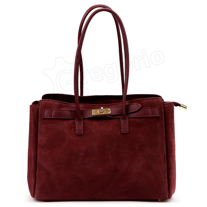 Torebka damska skórzana 10.004 Ciemny brąz