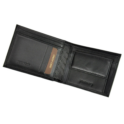 Portfel Męski Valentini 306 992 Skóra Naturalna Czarny