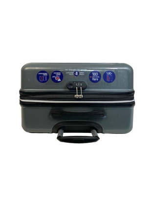 LYS Paris Hawana Duża twarda szara walizka na kółkach 76 cm