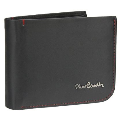 Portfel męski skórzany PIERRE CARDIN TILAK35 324 Czarno Czerwony
