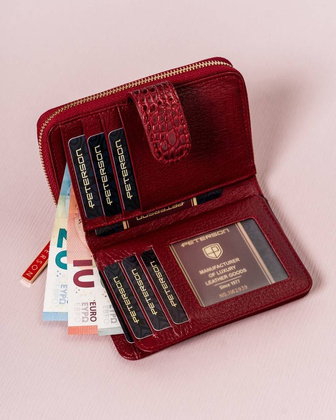 Skórzany portfel damski na zatrzask