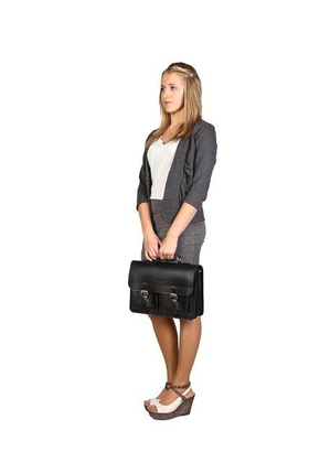 Klasyczna teczka / plecak KEMER VOOC Vintage P12 brąz