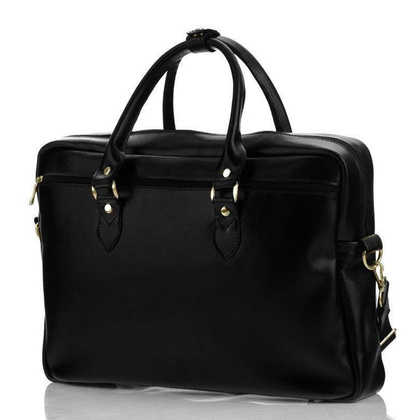 Torba na laptop skórzana damska KEMER SOLIER FL13 Czarna - min. zamówienie 20 / 50 / 100 szt.