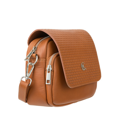 Elegancka listonoszka skórzana Canaletto z tłoczoną klapką – styl i funkcjonalność na co dzień TD655s108T1