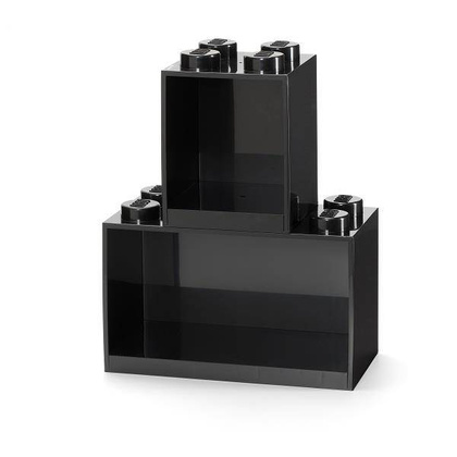 Półka na klocki LEGO, zestaw 2 szt. - Czarna