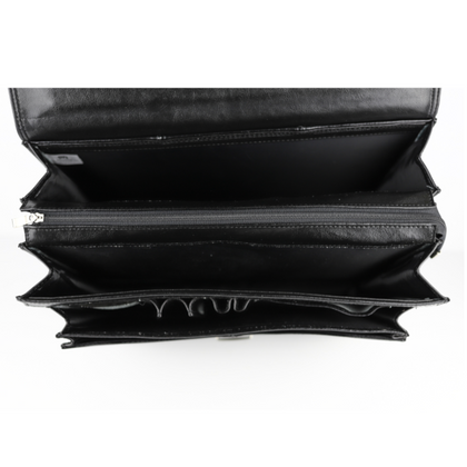 518 Teczka męska 3-komorowa - czarna KEMER