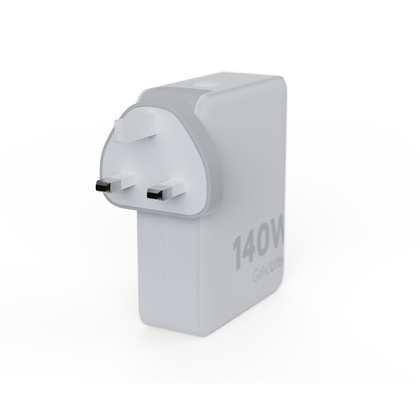 XTORM Ładowarka turystyczna 140W GaN +kabel USB-C PD biała