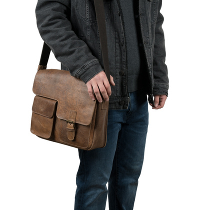 Męska torba skórzana Canaletto A4 vintage – elegancja i funkcjonalność TM245s227