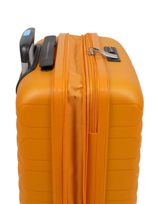 Walizka DIELLE 100 4k 55cm kabinowa żółta PP z poszerzeniem