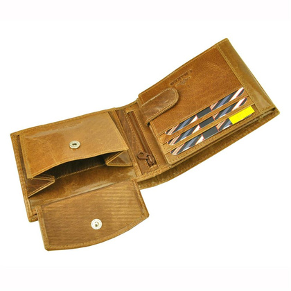 Skórzany męski portfel Charro MODENA 1373 czarny