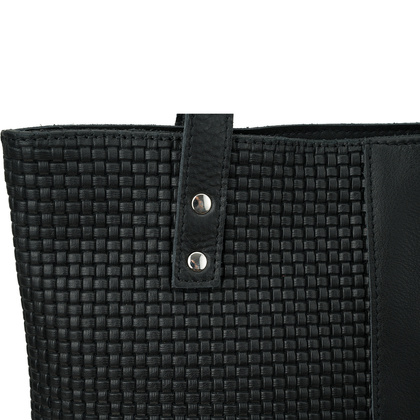 Torebka skórzana shopperka Canaletto z tłoczeniem – elegancja i funkcjonalność na co dzień TD865s246t1