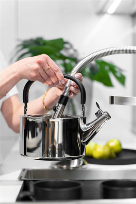 Czajnik 1,5l z gwizdkiem Diamante stalowy polerowany 27848