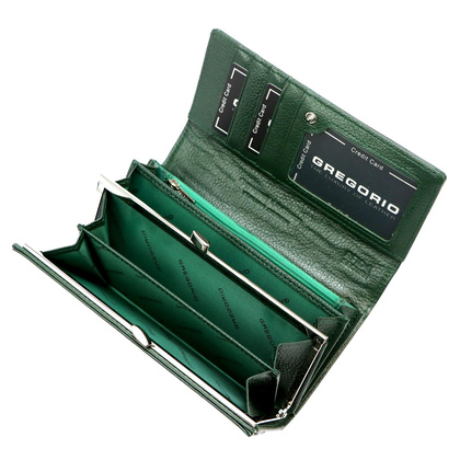 Portfel damski skórzany PELLUCCI FF-100 Zielony