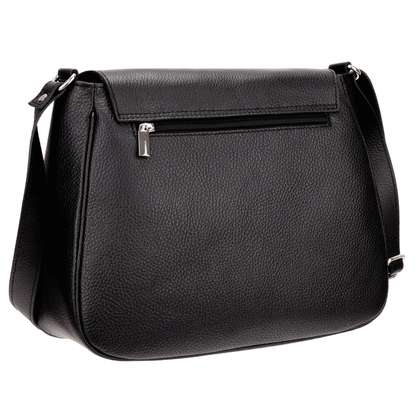 Torebka skórzana Canaletto – czarna skóra groszkowana, elegancja i funkcjonalność TD752