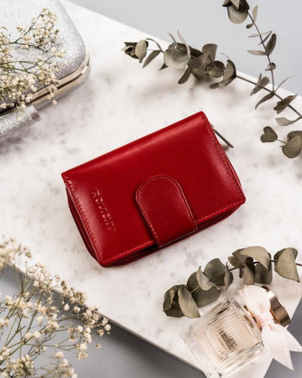 Skórzany portfel damski z systemem rfid protect