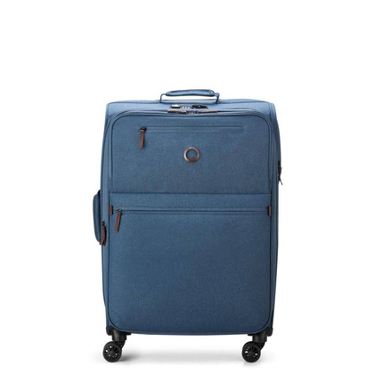 Delsey Maubert 2.0 średnia niebieska miękka walizka na kółkach 69 cm