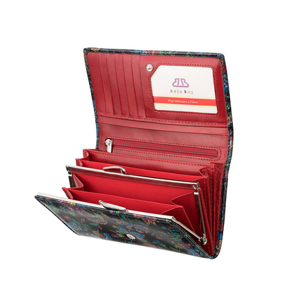 Duży portfel damski BajuBaj ze skóry licowej z biglem PD1602s115n