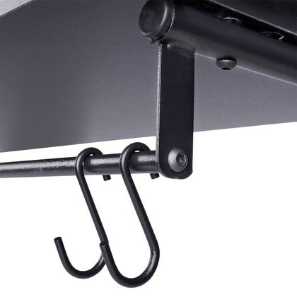 Półka z wieszakami ścienna czarna