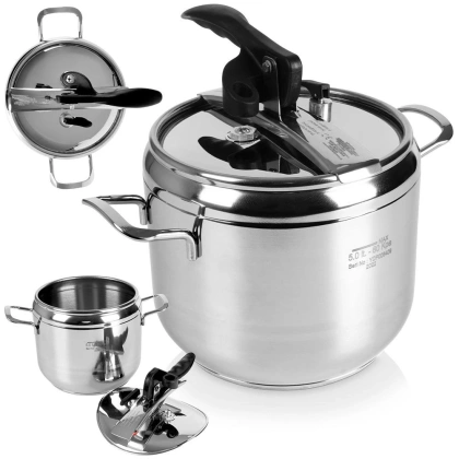 Szybkowar garnek ciśnieniowy stalowy do gotowania duszenia 5 l PROFI