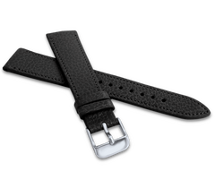 LAVVU Czarny szyty pasek MEDITERRA z luksusowej skóry Top Grain - 18