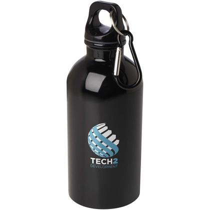 Oregon butelka na wodę o pojemności 400 ml z karabińczykiem wykonana ze stali nierdzewnej z jednowarstwową ścianką z certyfikatem RCS