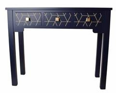 Konsola z trzema szufladami granatowa